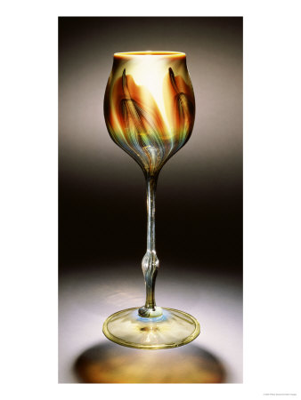 An Important Favrile Glass Floriform Vase by Tiffany Studios Pricing Limited Edition Print image