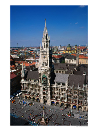 Gothic New Town Hall (1867-1908), Or Neues Rathaus, Munich, Germany by Wayne Walton Pricing Limited Edition Print image
