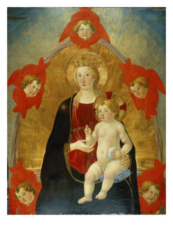 Madonna And Child With Cherubim by Cosimo Rosselli Pricing Limited Edition Print image