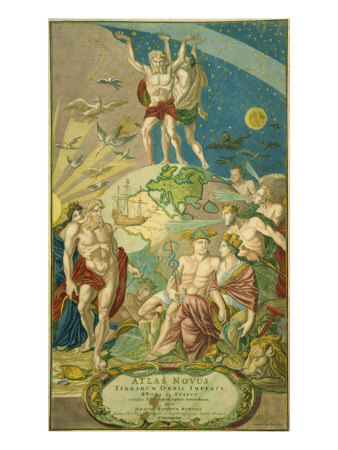 Frontispiece To Atlas Novus by Johann Baptista Homann Pricing Limited Edition Print image