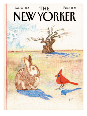 The New Yorker Cover - January 18, 1982 by Saul Steinberg Pricing Limited Edition Print image