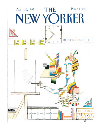 The New Yorker Cover - April 26, 1982 by Saul Steinberg Pricing Limited Edition Print image