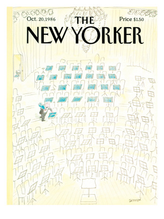 The New Yorker Cover - October 20, 1986 by Jean-Jacques Sempé Pricing Limited Edition Print image