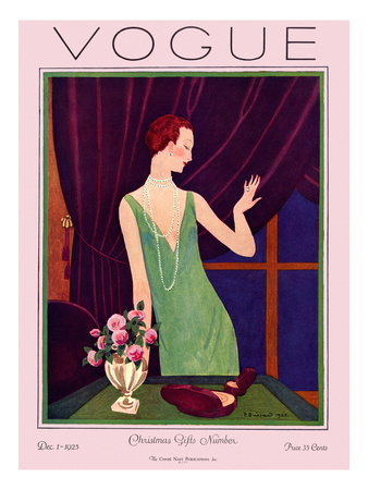 Vogue Cover - December 1925 by Pierre Brissaud Pricing Limited Edition Print image