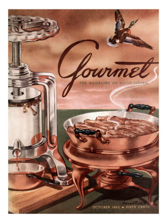 Gourmet Cover - October 1952 by Henry Stahlhut Pricing Limited Edition Print image