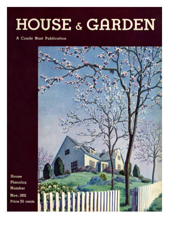 House & Garden Cover - November 1931 by Pierre Brissaud Pricing Limited Edition Print image