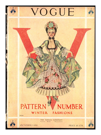 Vogue Cover - October 1911 by Frank X. Leyendecker Pricing Limited Edition Print image