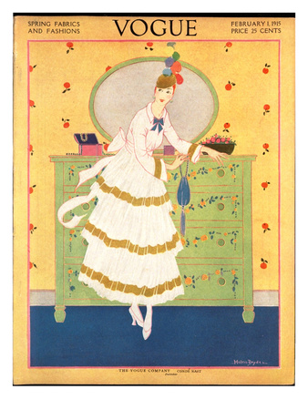 Vogue Cover - February 1915 by Helen Dryden Pricing Limited Edition Print image