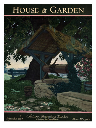 House & Garden Cover - September 1929 by Pierre Brissaud Pricing Limited Edition Print image