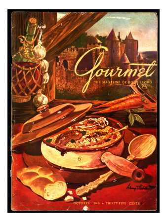 Gourmet Cover - October 1949 by Henry Stahlhut Pricing Limited Edition Print image