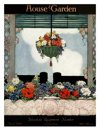 House & Garden Cover - August 1920 by Ethel Franklin Betts Baines Pricing Limited Edition Print image