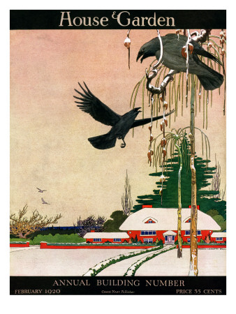 House & Garden Cover - February 1920 by Charles Livingston Bull Pricing Limited Edition Print image