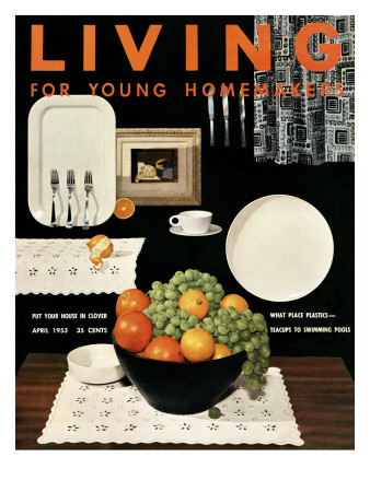 Living For Young Homemakers Cover - April 1953 by Ernest Silva Pricing Limited Edition Print image