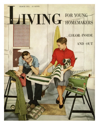 Living For Young Homemakers Cover - March 1951 by Alan Fontaine Pricing Limited Edition Print image
