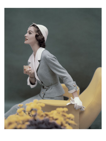 Vogue - March 1957 by Karen Radkai Pricing Limited Edition Print image
