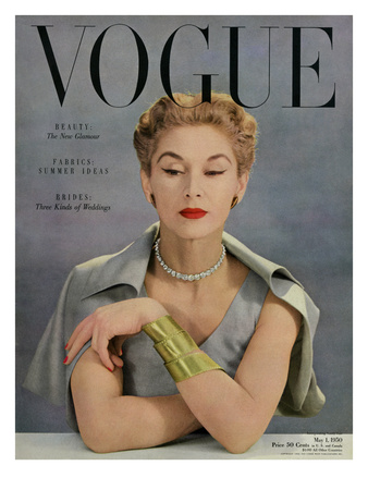 Vogue Cover - May 1950 by John Rawlings Pricing Limited Edition Print image
