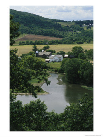 A Farm On The Banks Of The Susquehanna River, Photograph Taken Near The Endless Mountains by Raymond Gehman Pricing Limited Edition Print image