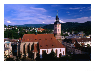 Exterior Of Church, Baden-Baden, Germany by Dennis Johnson Pricing Limited Edition Print image