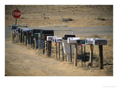 A Parade Of Mailboxes On The Outskirts Of Santa Fe by Stephen St. John Pricing Limited Edition Print image