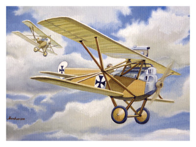 Wwi, German Albatross Biplane by Robert Mascher Pricing Limited Edition Print image