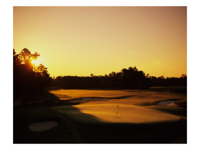 Pinehurst Golf Course No. 2 At Sunset by Stephen Szurlej Pricing Limited Edition Print image