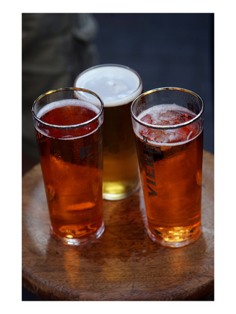 Pints Of Beer At An Irish Pub by Stephen Szurlej Pricing Limited Edition Print image