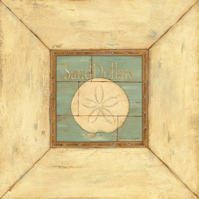 Sand Dollars On Blue by Stephanie Marrott Pricing Limited Edition Print image