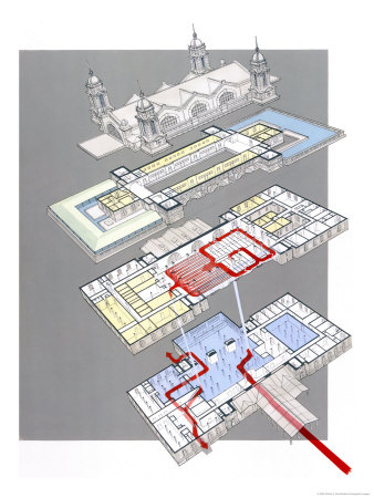 Map Of 1907 Main Building At Ellis Island by William H. Bond Pricing Limited Edition Print image