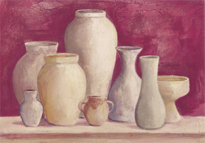 Eight White Pots by Lucciano Simone Pricing Limited Edition Print image