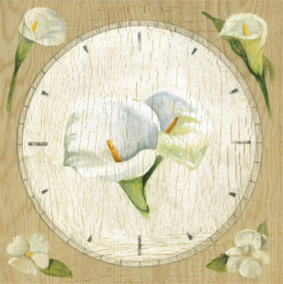 Clock With Cala Lilies by David Col Pricing Limited Edition Print image
