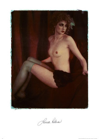 Erotic Portrait, Topless With Stalkings by Laura Rickus Pricing Limited Edition Print image