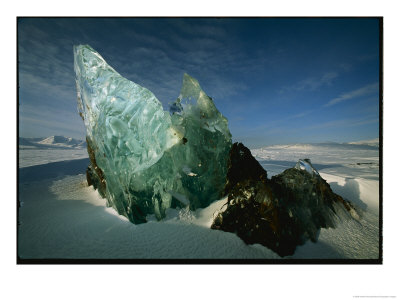 Thick Ice Jutting Skyward In A Winter Landscape In Wapusk by Norbert Rosing Pricing Limited Edition Print image