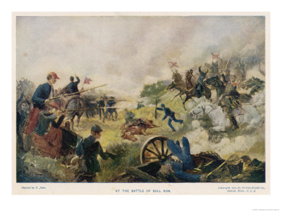 The First Of Two Battles Of Bull Run Was The First Major Clash Of The Civil War by E. Jahn Pricing Limited Edition Print image