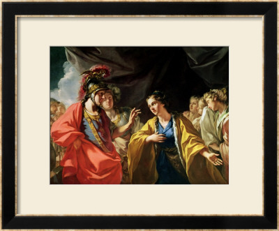 The Clemency Of Alexander The Great (356-323 Bc) In Front Of The Family Of Darius Iii (D.330 Bc) by Giovanni Antonio Pellegrini Pricing Limited Edition Print image