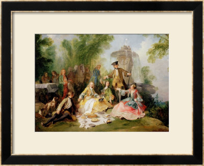 The Hunting Party Meal, Circa 1737 by Nicolas Lancret Pricing Limited Edition Print image