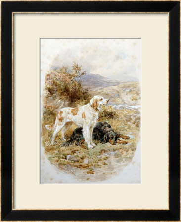 An English And A Gordon Setter by Basil Bradley Pricing Limited Edition Print image
