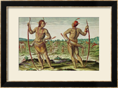 Inhabitants Of Virginia, From Admiranda Narratio..., Published By Theodore De Bry by Theodor De Bry Pricing Limited Edition Print image