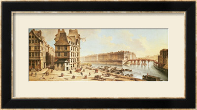 The Ile Saint-Louis From The Place De Greve, Circa 1757 by Nicolas Raguenet Pricing Limited Edition Print image