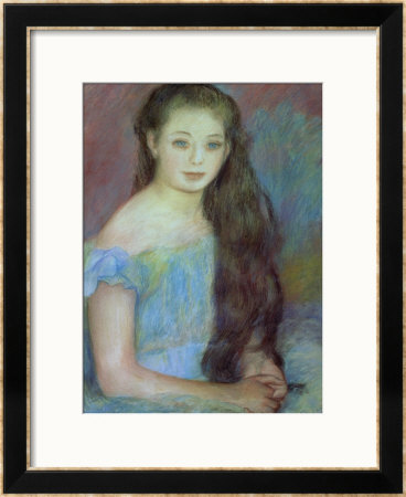 Portrait Of A Young Girl With Blue Eyes, 1887 by Pierre-Auguste Renoir Pricing Limited Edition Print image