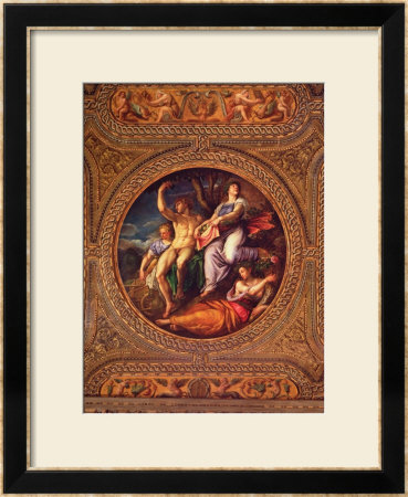 Agriculture, Pomona, Ceres And Neptune, From The Ceiling Of The Library by Battista Franco Pricing Limited Edition Print image