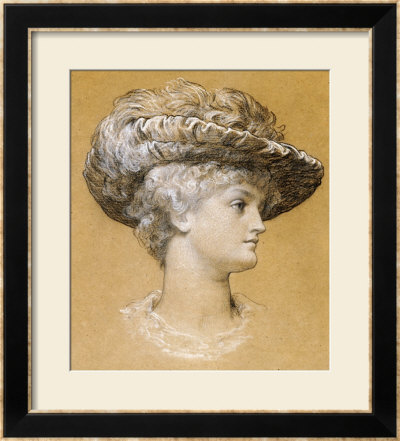 Portrait Of Dorothy Dene, A Study For Serenely Wandering In A Trance Of Sober Thought, 1884 by Frederick Leighton Pricing Limited Edition Print image