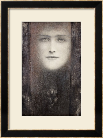 The Mask, With A Black Curtain, Circa 1909 by Fernand Khnopff Pricing Limited Edition Print image