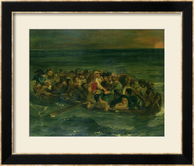Sketch For The Shipwreck Of Don Juan, 1839 by Eugene Delacroix Pricing Limited Edition Print image