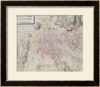 Map Of Paris And Its Surroundings, From Oisivetes by Sebastien Le Pretre De Vauban Pricing Limited Edition Print image