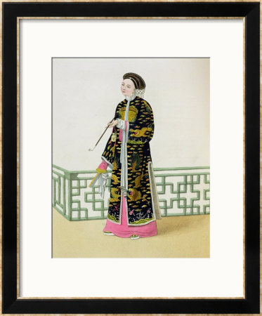A Lady Of Distinction In Her Habit Of Ceremony, Plate 60 From The Costume Of China by Major George Henry Mason Pricing Limited Edition Print image