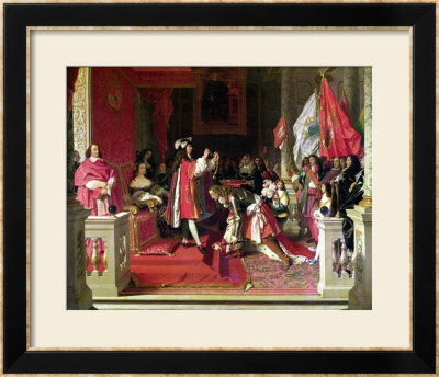 King Philip V (1683-1746) Of Spain Making Marshal James Fitzjames (1670-1734) by Jean-Auguste-Dominique Ingres Pricing Limited Edition Print image