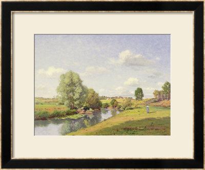 The River Saone Near Grignancourt by Jean F. Monchablon Pricing Limited Edition Print image