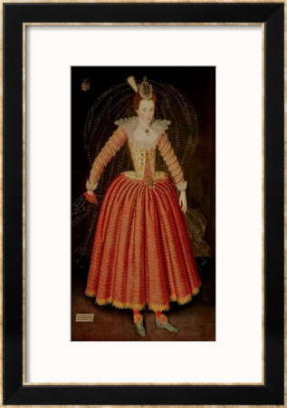 Lucy Harrington, Countess Of Bedford, In A Masque Costume Designed By Inigo Jones, 1606 by John Decritz The Elder Pricing Limited Edition Print image