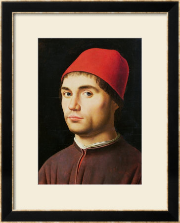 Portrait Of A Man, Circa 1475 by Antonello Da Messina Pricing Limited Edition Print image