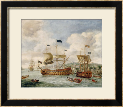 Queen Anne's Visit To Greenwich by Jan Griffier The Elder Pricing Limited Edition Print image